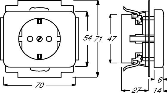 Busch-Jaeger SCHUKO® Steckdosen-Einsatz 20 EUCKS-260 | 2013-0-5252 Busch-Jaeger SCHUKO® Steckdosen-Einsatz 20 EUCKS-260 | 2013-0-5252