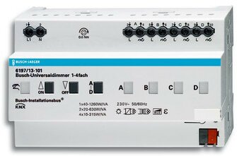 Busch-Jaeger Universal-Dimmaktor 4x 315 W/VA bis 1x 1260 W/VA 6197/13-101 | 6197-0-0033