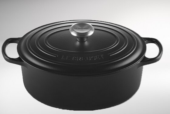 Le Creuset Brter oval 31 cm schwarz