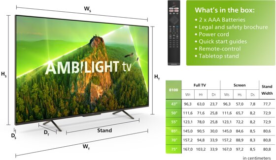 Philips 43PUS8108/12 AMBILIGHT 43 Zoll Philips 43PUS8108/12 AMBILIGHT 43 Zoll
