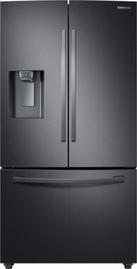 Samsung French Door Kühlschrank mit Eiswürfelspender, Side by Side schwarz 