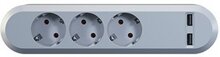 Bachmann 381.801 USB Smart, 3xSchuko 230V/16A 2-f