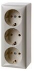 Berker 4040 3fach-Steckdose SCHUKO Aufputz wei