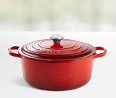 Le Creuset Signature Brter 22 cm rund kirschrot, Emaille hell