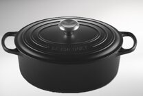 Le Creuset Signature Brter oval 33 cm schwarz