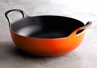 Le Creuset Balti Dish Schmorbrter 24 cm ofenrot, Innen-Emaille dunkel