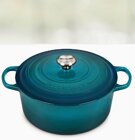  LE CREUSET Signature Brter 24 cm rund Deep Teal, Emaille hell