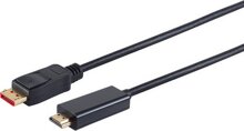 Displayportkabel 1.4 DP/HDMI 1m sw